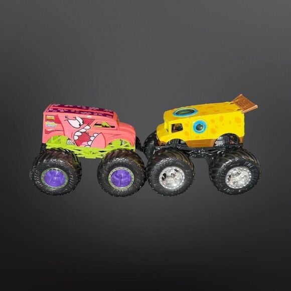 Hot Wheels Monster Jam Spongebob Squarepants & Patrick Monster Trucks 1:64 A32 - Picture 5 of 7